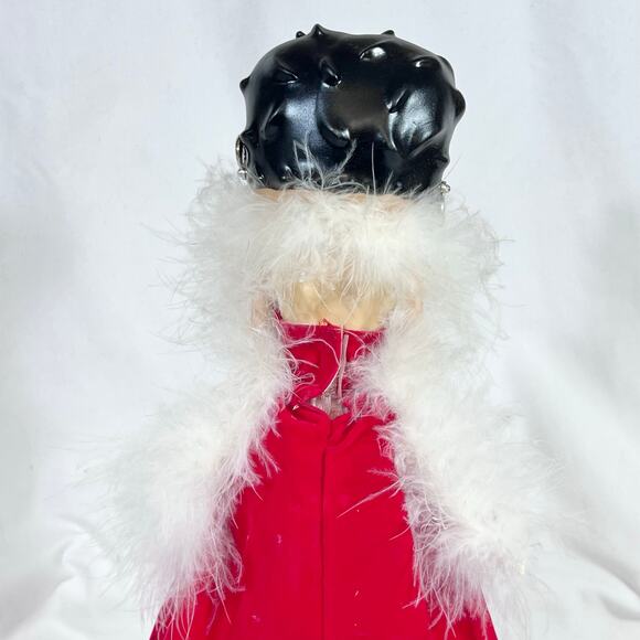 Vintage Betty Boop Fashion Doll Red Dress White Feathers Precious Kids 1998 - Picture 9 of 15